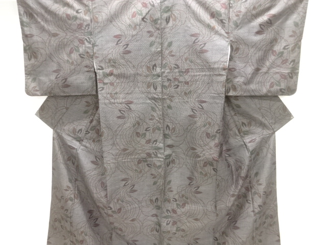 抽象枝葉模様織り出し本場泥大島紬着物(5マルキ)